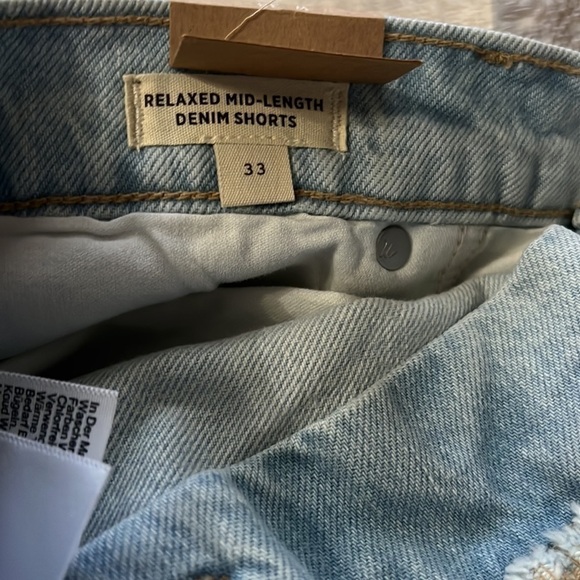 Madewell Relaxed mid-length denim shorts size 33 - Picture 6 of 9